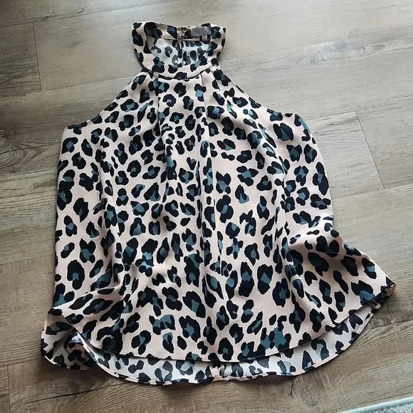 1. State Tops - 1. State Animal Print High Neck Swing Tank